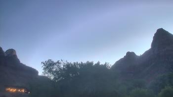 Weather camera view of Zion Canyon Village.