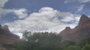 Weather camera view of Zion Canyon Village.