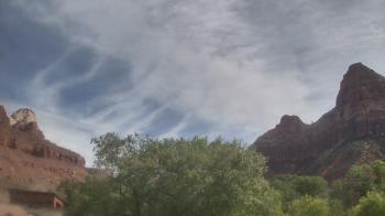Weather camera view of Zion Canyon Village.