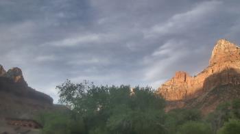 Weather camera view of Zion Canyon Village.