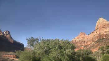 Weather camera view of Zion Canyon Village.