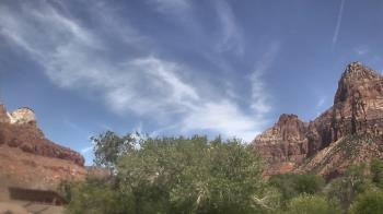 Weather camera view of Zion Canyon Village.