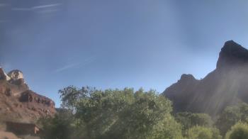 Weather camera view of Zion Canyon Village.