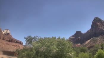 Weather camera view of Zion Canyon Village.