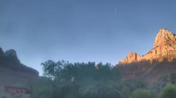 Weather camera view of Zion Canyon Village.