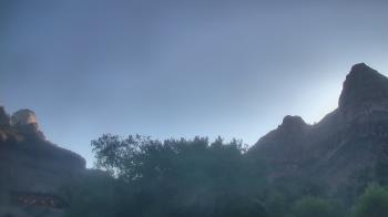 Weather camera view of Zion Canyon Village.