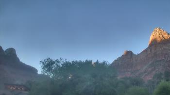 Weather camera view of Zion Canyon Village.