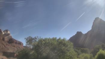 Weather camera view of Zion Canyon Village.
