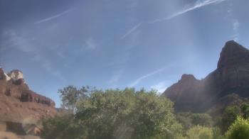 Weather camera view of Zion Canyon Village.