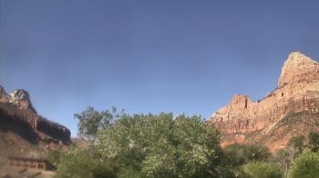 Weather camera view of Zion Canyon Village.