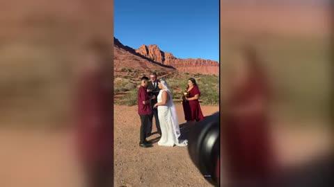 Rockslide Interrupts Wedding