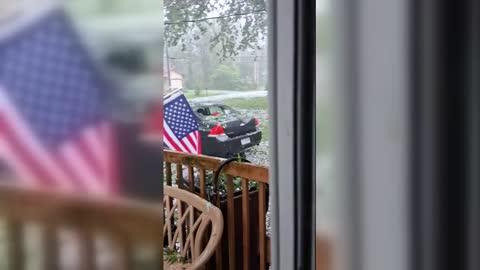 Hail Damages Hundreds of Cars