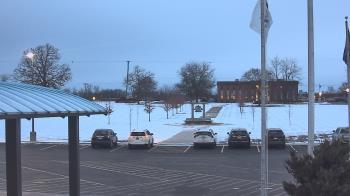 Weather camera view of Adrian Public Schools.