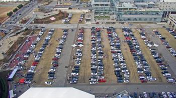 Weather camera view of Mercedes Benz Stadium.