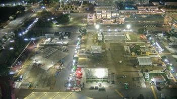 Weather camera view of Mercedes-Benz Stadium 350 ft above street.