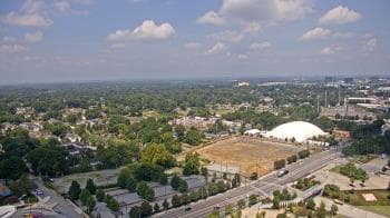 Weather camera view of Mercedes-Benz Stadium 350 ft above street.