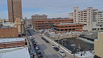 Weather camera view of City of Aurora IL.