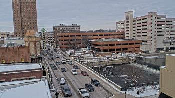 Weather camera view of City of Aurora IL.