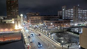Weather camera view of City of Aurora IL.