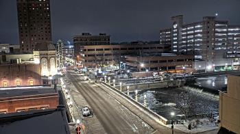 Weather camera view of City of Aurora IL.