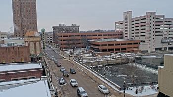 Weather camera view of City of Aurora IL.