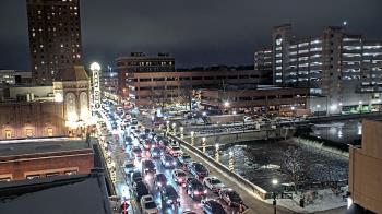 Weather camera view of City of Aurora IL.