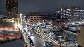 Weather camera view of City of Aurora IL.