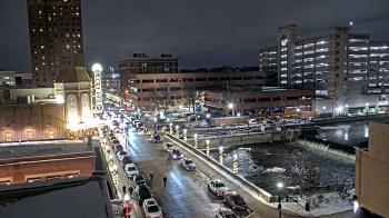 Weather camera view of City of Aurora IL.