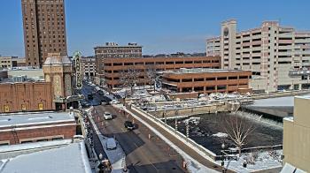 Weather camera view of City of Aurora IL.