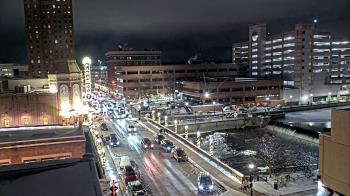 Weather camera view of City of Aurora IL.