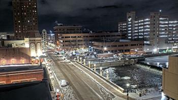 Weather camera view of City of Aurora IL.