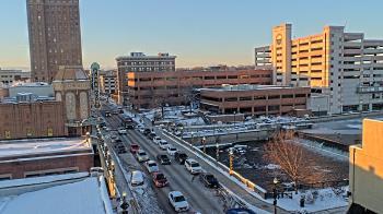 Weather camera view of City of Aurora IL.
