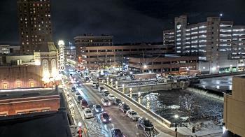 Weather camera view of City of Aurora IL.
