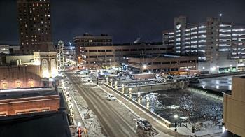 Weather camera view of City of Aurora IL.