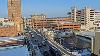 Weather camera view of City of Aurora IL.