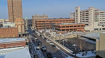 Weather camera view of City of Aurora IL.