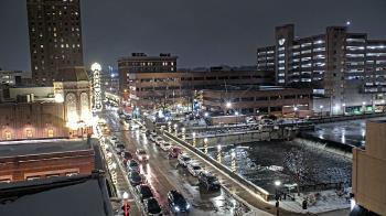 Weather camera view of City of Aurora IL.