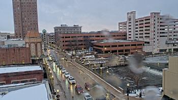 Weather camera view of City of Aurora IL.