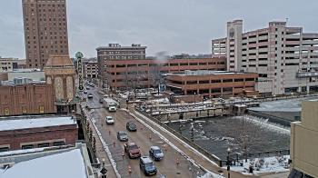 Weather camera view of City of Aurora IL.