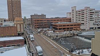 Weather camera view of City of Aurora IL.