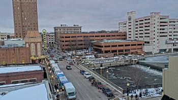 Weather camera view of City of Aurora IL.