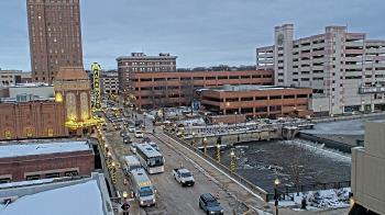 Weather camera view of City of Aurora IL.