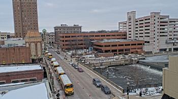 Weather camera view of City of Aurora IL.
