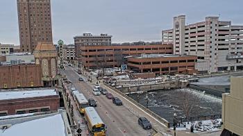 Weather camera view of City of Aurora IL.