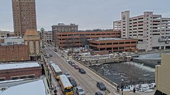Weather camera view of City of Aurora IL.
