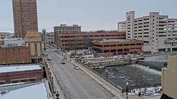 Weather camera view of City of Aurora IL.