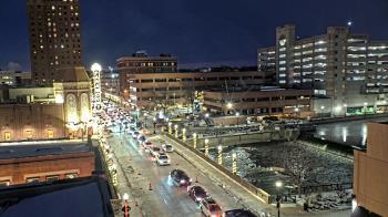 Weather camera view of City of Aurora IL.