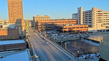 Weather camera view of City of Aurora IL.