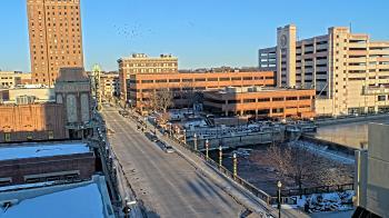 Weather camera view of City of Aurora IL.