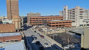 Weather camera view of City of Aurora IL.